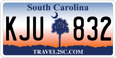 SC license plate KJU832