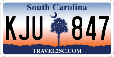 SC license plate KJU847