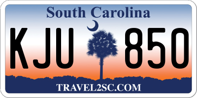 SC license plate KJU850
