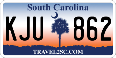 SC license plate KJU862