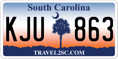 SC license plate KJU863
