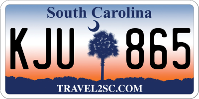 SC license plate KJU865
