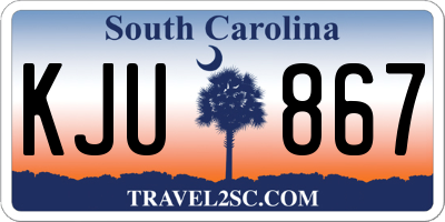 SC license plate KJU867