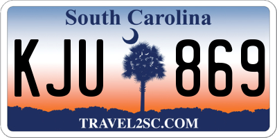 SC license plate KJU869