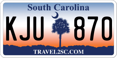 SC license plate KJU870