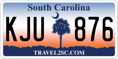 SC license plate KJU876