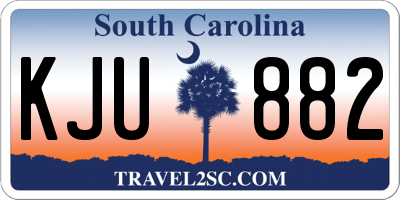 SC license plate KJU882