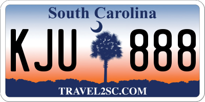 SC license plate KJU888