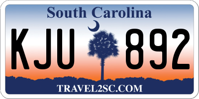 SC license plate KJU892