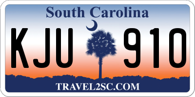 SC license plate KJU910