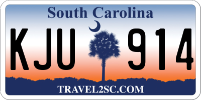 SC license plate KJU914