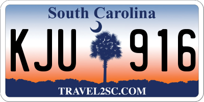 SC license plate KJU916