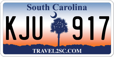 SC license plate KJU917