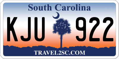 SC license plate KJU922