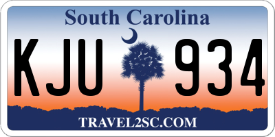 SC license plate KJU934