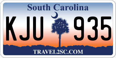 SC license plate KJU935