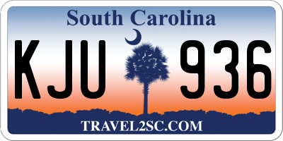 SC license plate KJU936