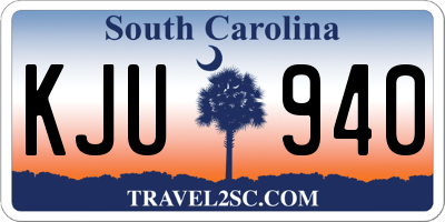 SC license plate KJU940
