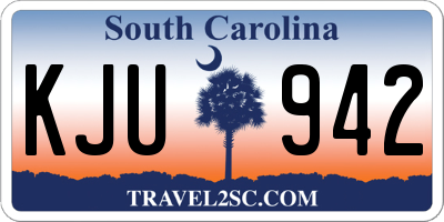 SC license plate KJU942