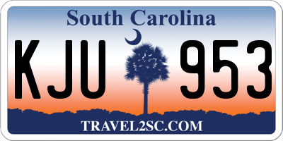 SC license plate KJU953