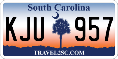 SC license plate KJU957
