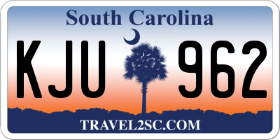 SC license plate KJU962