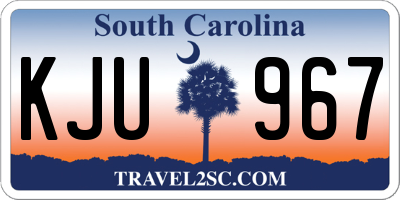 SC license plate KJU967