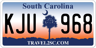 SC license plate KJU968