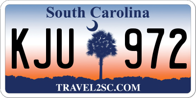 SC license plate KJU972