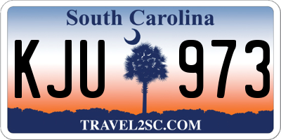 SC license plate KJU973