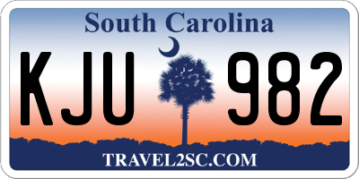 SC license plate KJU982
