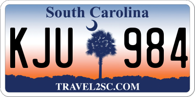 SC license plate KJU984