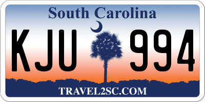 SC license plate KJU994