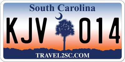 SC license plate KJV014