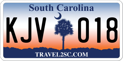 SC license plate KJV018