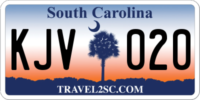 SC license plate KJV020