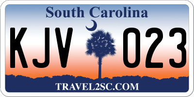SC license plate KJV023