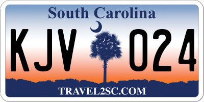 SC license plate KJV024