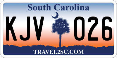 SC license plate KJV026