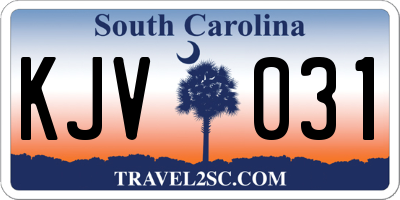 SC license plate KJV031