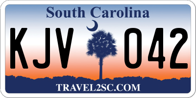 SC license plate KJV042