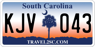 SC license plate KJV043