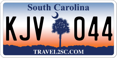 SC license plate KJV044