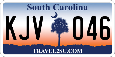 SC license plate KJV046
