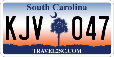 SC license plate KJV047