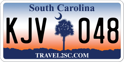 SC license plate KJV048