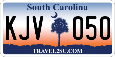 SC license plate KJV050
