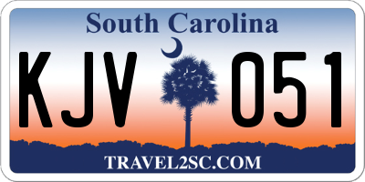 SC license plate KJV051
