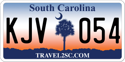 SC license plate KJV054