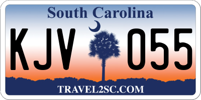 SC license plate KJV055